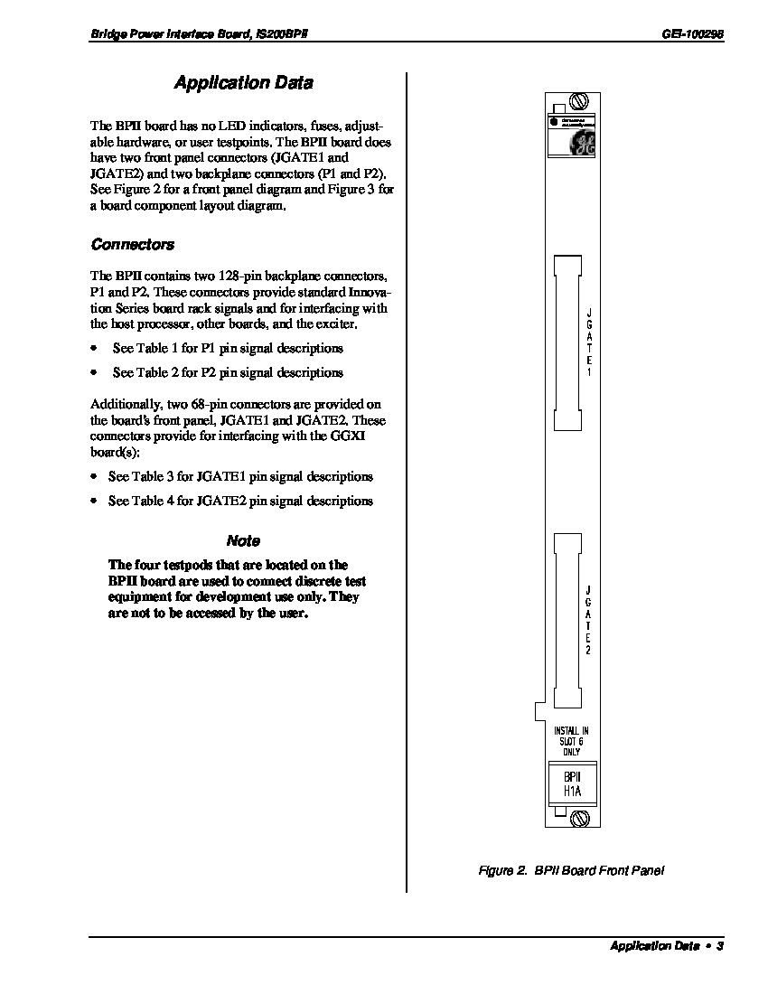 First Page Image of IS200BPIIH Bridge Power Interface Board Application Data.pdf